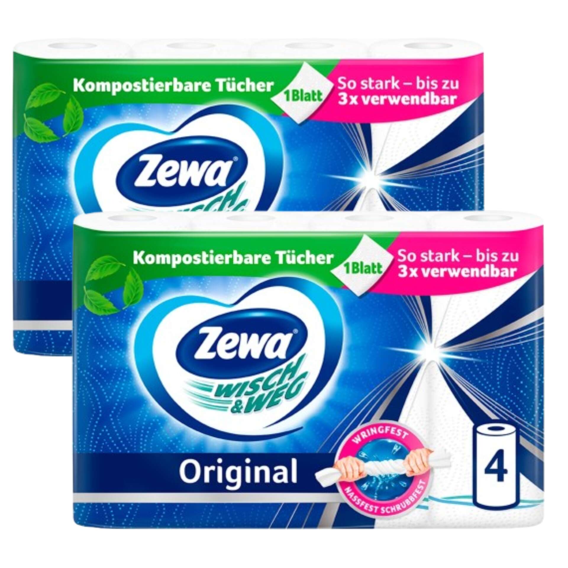 E-shop Zewa Wisch &amp; Weg Original 2-vrstvové Papierové Uteráky 2x4 rolky