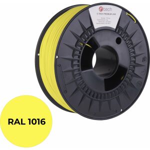 Filament PLA galben C-TECH Premium, 1,75 mm, bobină de 1 kg pentru imprimante 3D - C-Tech