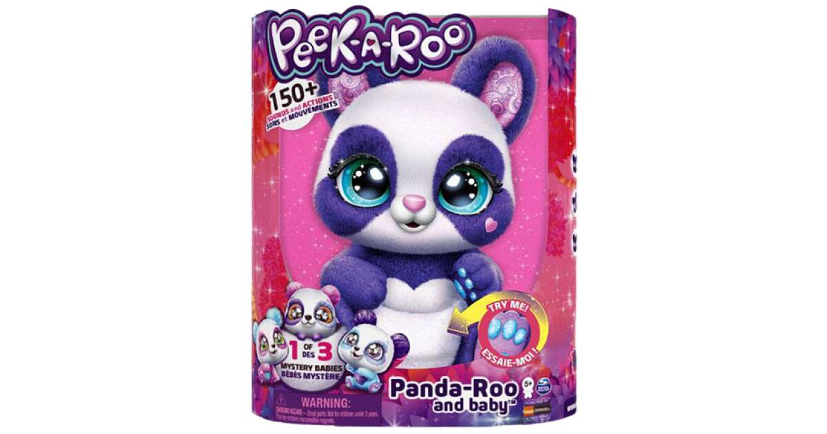 Peek-A-Roo Panda Arcobaleno E Cucciolo: Peluche Interattivo Con Sacchetto Magico E 150 Suoni