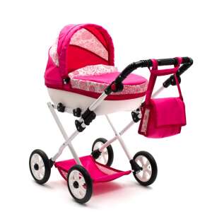 Játék babakocsi New Baby COMFORT rózsaszín szivecskés 94576066 