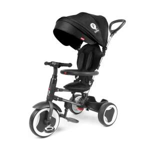 Qplay Rito black tricycle with parent handle and sun canopy - QPlay Tricycle