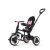 Qplay Rito pink tricycle with adjustable parent handle on white background