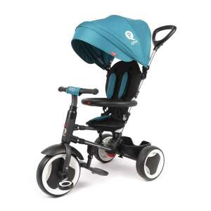 Qplay Rito green tricycle with parent handle and sun canopy - QPlay Tricycle