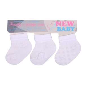 Baba csíkos zokni New Baby fehér - 3 db, vel. 56 (0-3 h) 94576362 Gyerek zokni, térdtappancs - Cica - Csíkos