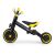 Milly Mally Optimus 3-in-1 Dreirad, Laufrad-Modus, schwarz und gelb