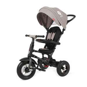 Qplay Rito Rubber black tricycle with parent handle and canopy - QPlay Tricycle