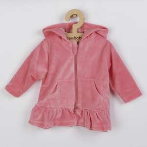 Plüss kapucnis pulóver New Baby Baby rózsaszín, vel. 74 (6-9 h) 94578722 Gyerek pulóver, kardigán