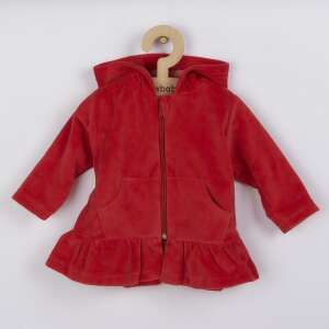 Plüss kapucnis pulóver New Baby Baby piros, vel. 80 (9-12 h) 94580828 Gyerek pulóverek, kardigánok