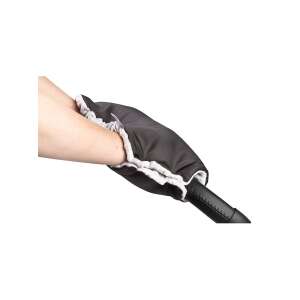 Sensillo babakocsi kézmelegítő, fekete minky, babakocsi tolókarra, meleg kezek télen - Sensillo