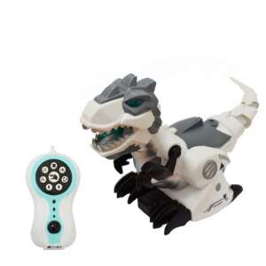 Távirányítós dinoszaurusz robot játék, fehér és szürke színben, távirányítóval - Nonbrand Interaktív gyerek játék