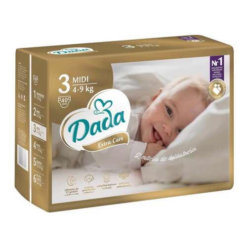 Gyermek eldobható pelenka DADA Extra Care 3 MIDI 4-9 kg 40 db