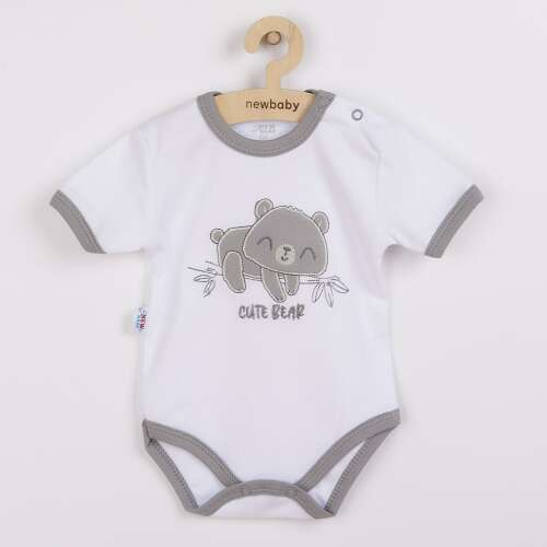 New Baby Cute Bear rövid ujjú baba body, aranyos mackó mintával, 80-as méret (9-12 hónap) - New Baby