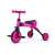 Milly Mally Grande rosa 2-in-1-Dreirad für Kleinkinder, mit abnehmbaren Pedalen und EVA-Schaumrädern