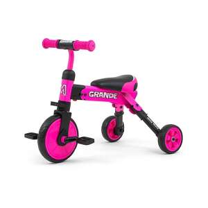 Gyerek háromkerekű bicikli Milly Mally Grande pink 94584855 Tricikli - Habosított műanyag - Tömör gumi