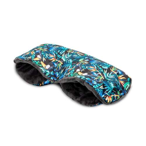 Mănuși încălzitoare pentru cărucior Sensillo cu model de tucani și frunze tropicale