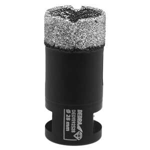 DEDRA DED1592S28 M14 28mm vákuumforrasztott gyémánt korona lyukak készítésére kerámia csempékben, porcelán kőedényekben, betonban, téglában, üvegben, aszfaltban, laminátumban, PVC-ben, acélban, színesfémekben, fában stb. - Körkivágó & Lyukfűrész