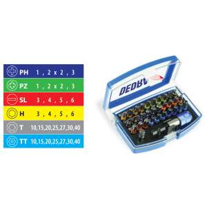 Dedra Schraubendreher-Bit-Set 32-teilig, Kunststoffbox 94594413 - Bit Set
