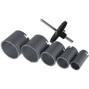 DEDRA DED1517 Lyukfűrész készlet volfrám bevonattal 33, 43, 53, 67, 73mm - Körkivágó & Lyukfűrész