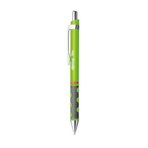 rOtring Tikky ballpoint pen, neon green, 0.8 mm, blue ink
