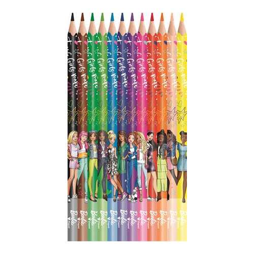 MAPED Barbie 12-Color Triangular Colored Pencil Set
