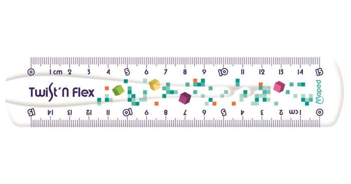 MAPED Pixel Party Twist'n Flex 3-Piece Unbreakable Ruler Set | Pepita.com