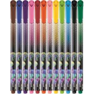 12 darabos kimosható filctoll készlet, MAPED "Deepsea Paradise" kollekció, 0,8 mm vonalvastagság - Maped