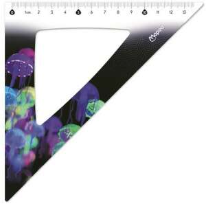 45/90 fokos háromszög vonalzó, Maped Deepsea Paradise, medúza mintával - Maped