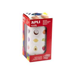 Entwicklungsaufkleber, 20mm, Obst, APLI Kids "Stickers", gemischte Motive, 900 Etiketten/Rolle 94596959 Sticker, Magneten