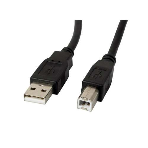 Legamaster USB-A - USB-B kábel, 5 méter hosszú, fekete 