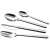 4 db-os rozsdamentes acél evőeszköz készlet, villával, késsel és két kanállal