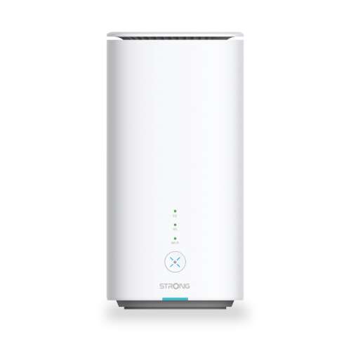 Strong 5G mobile router, white, front view