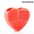 InnovaGoods Heart Brush Cleaner, ružový silikónový čistič na make-up štetce, v tvare srdca, s rôznymi textúrami na čistenie make-up štetcov