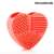 InnovaGoods Heart Brush Cleaner, ružový silikónový čistič na make-up štetce, v tvare srdca, s rôznymi textúrami na čistenie make-up štetcov