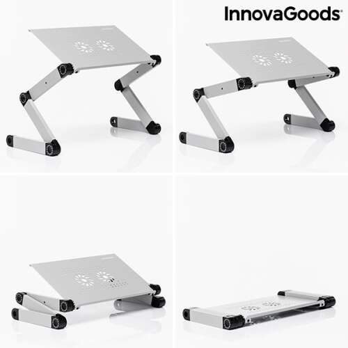 InnovaGoods Omnible Adjustable Laptop Stand, 4 images showing different angles of the product