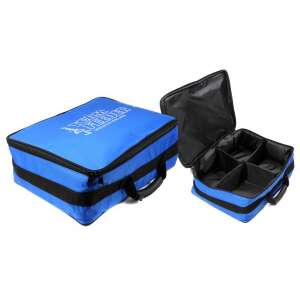 Döme Gábor Team Feeder orsótartó táska, kék, 40x30x15cm, 4 rekeszes, orsók biztonságos szállításához - Orsótartó táska