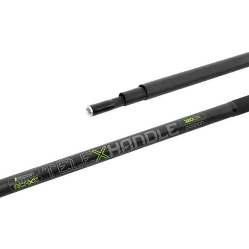 REAXE TelexHANDLE 320cm karbon merítőhálónyél, teleszkópos, fekete, zöld - Merítőnyél