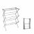 InnovaGoods Cloxy folding clothes drying rack, open and folded view