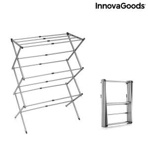 InnovaGoods Cloxy folding clothes drying rack, open and folded view - Clothes Dryer