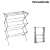 InnovaGoods Cloxy folding clothes drying rack, open and folded view