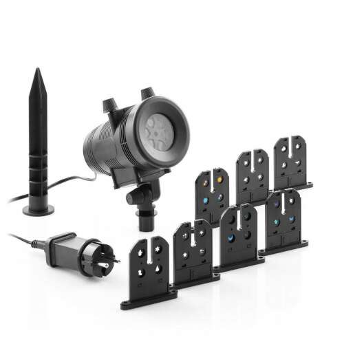 InnovaGoods Decorative LED Projector with interchangeable slides, black, outdoor, lights, home decor