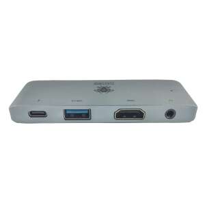 Plextone GS1 Mark III Adaptor USB-C multifuncțional 4 în 1, vedere din spate - Alte accesorii pentru calculatoare