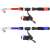 Timeless Tools Telescopic Fishing Rod with Reel, red and blue