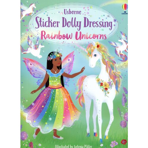 Matrica baba öltöztető: Szivárvány egyszarvúak - angol nyelven (Sticker Dolly Dressing Rainbow Unicorns) 136044625 - Idegennyelvű könyv