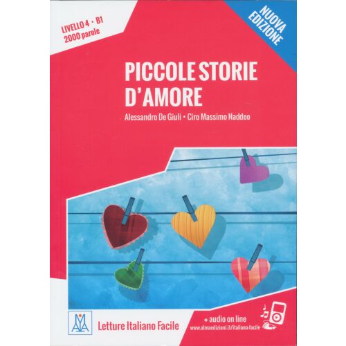 Piccole storie d'amore olasz nyelvtanuló könyv, B1 szint 