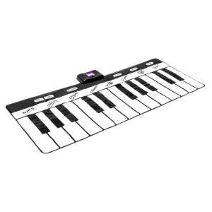 Timeless Tools musical play mat, giant piano, black and white, for kids, toddlers, learning music, play mat, piano mat, musical mat - Dance Mat
