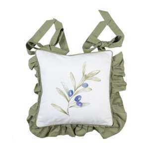 CLEEF Olive Fields 40x40cm pamut párnahuzat olajfa ág mintával - Clayre & Eef