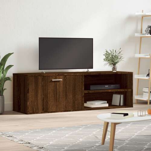 vidaXL barna tölgyszínű szerelt fa TV-szekrény 120 x 34 x 37 cm