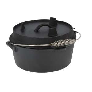 Black cast iron pot with lid and handle, 25x15 cm, 3.35 l - Cauldron & Cauldron Basis