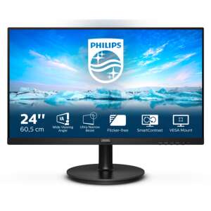 PHILIPS VA monitor 23.8" 241V8L, 1920x1080, 16:9, 250cd/m2, 4ms, VGA/HDMI 94657412 