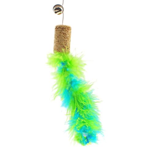 Interactive Cat Toy Stick Green Fluffy 40cm 131508831